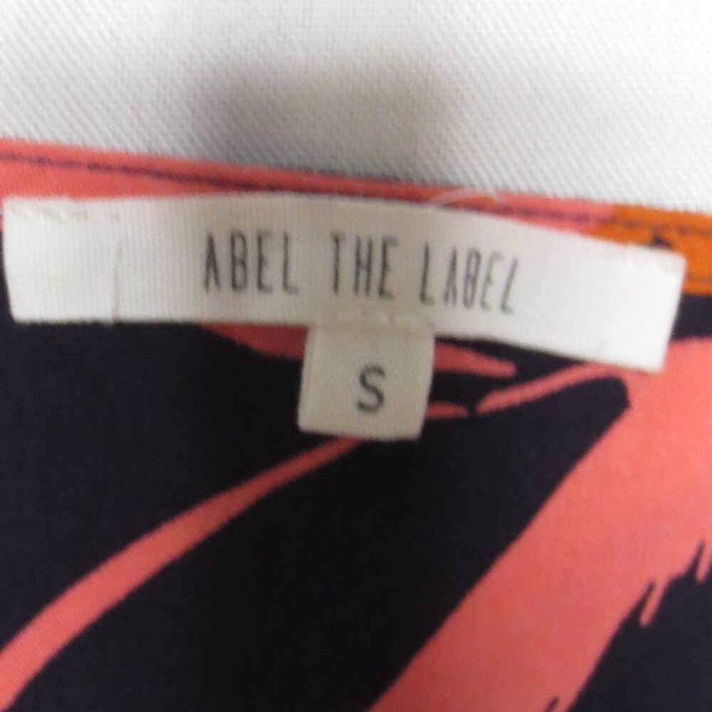 ABLE THE LABEL womens DRESS pink FLORAL orange NAVY BLUE maxi HI-LOW SIZE S - Picture 3 of 13